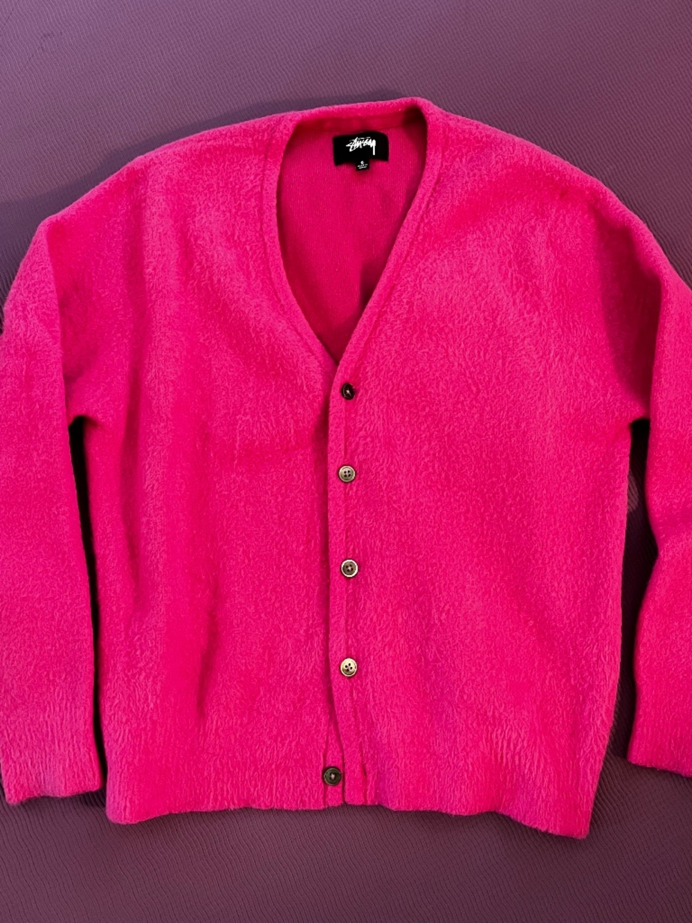 Stussy Hot Pink Cardigan